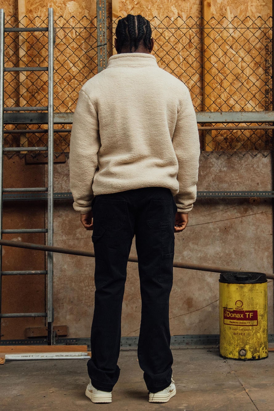 Sand 1/4 Zip Sherpa Jacket