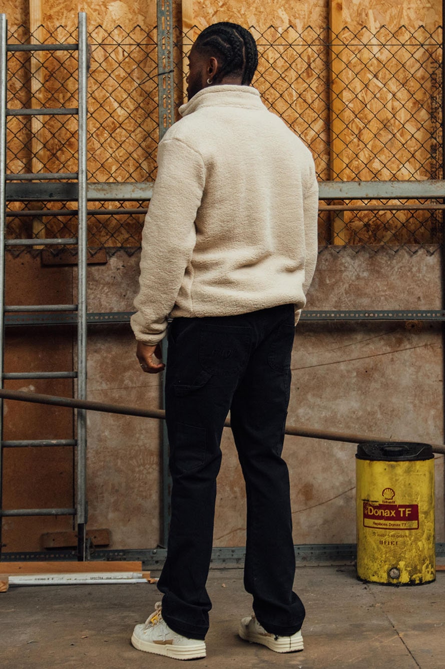 Sand 1/4 Zip Sherpa Jacket