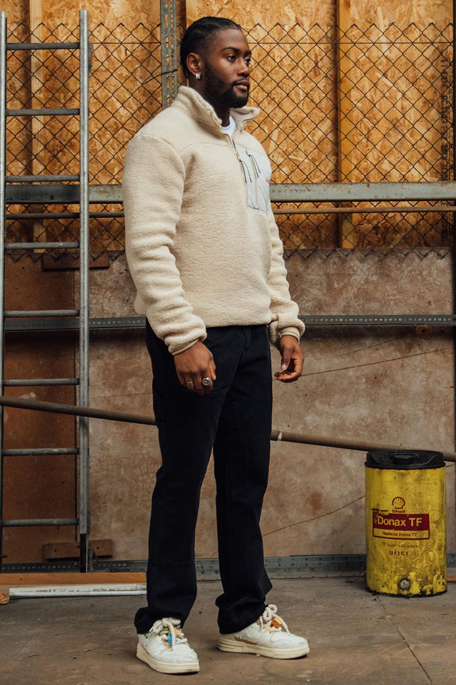 Sand 1/4 Zip Sherpa Jacket