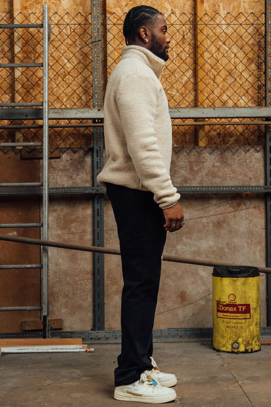Sand 1/4 Zip Sherpa Jacket