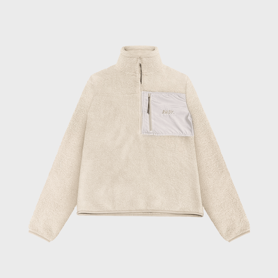 Sand 1/4 Zip Sherpa Jacket
