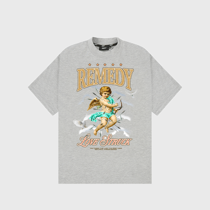 Grey Love Struck Graphic Tee