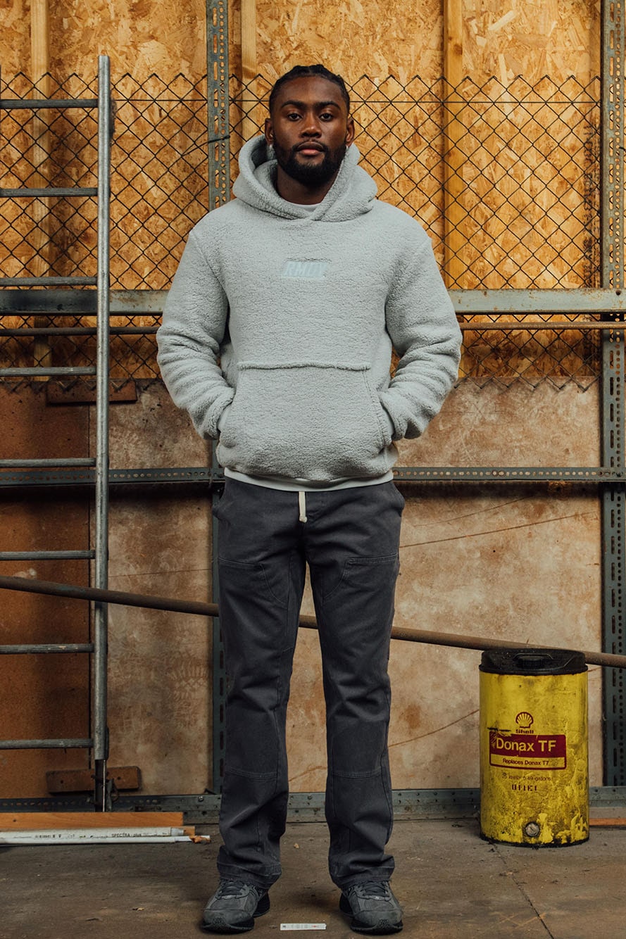 Ice Grey Tonal Sherpa Hoodie