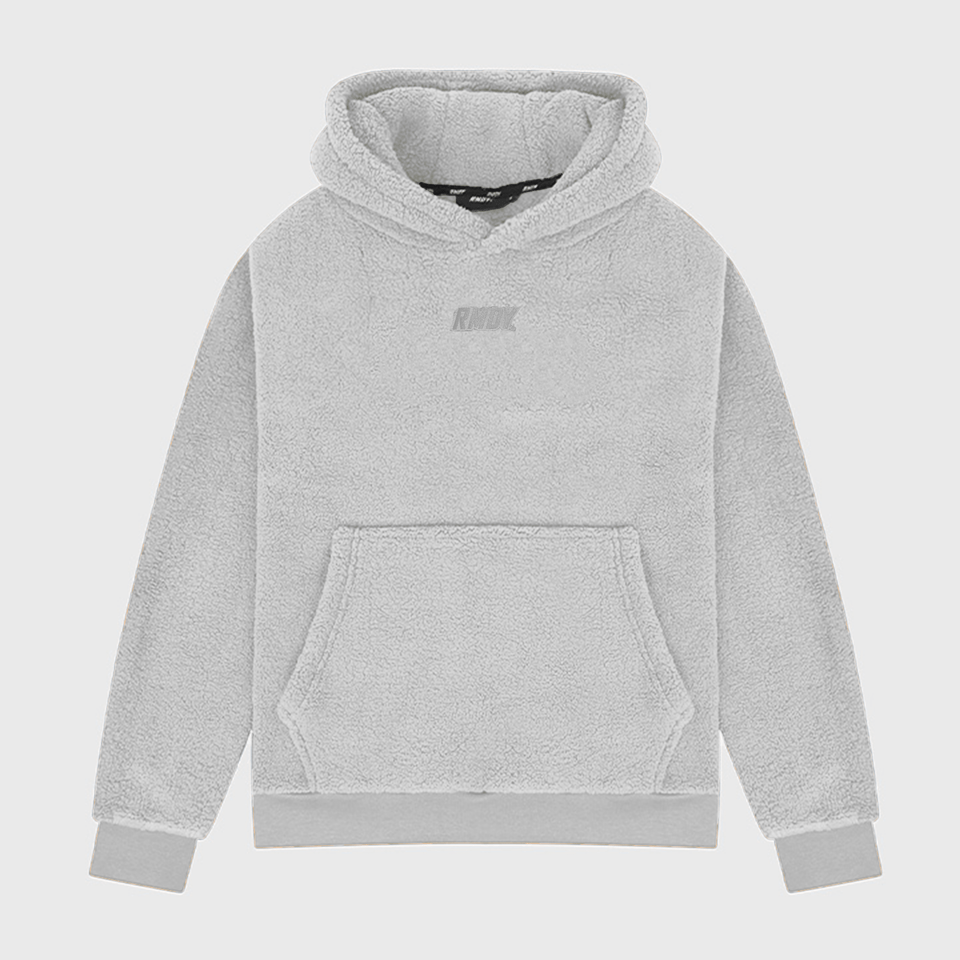 Ice Grey Tonal Sherpa Hoodie