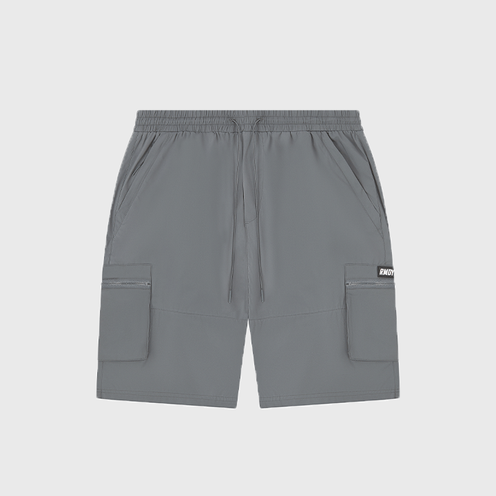 <transcy>Schwarze Tech Cargo-Shorts aus Nylon</transcy>