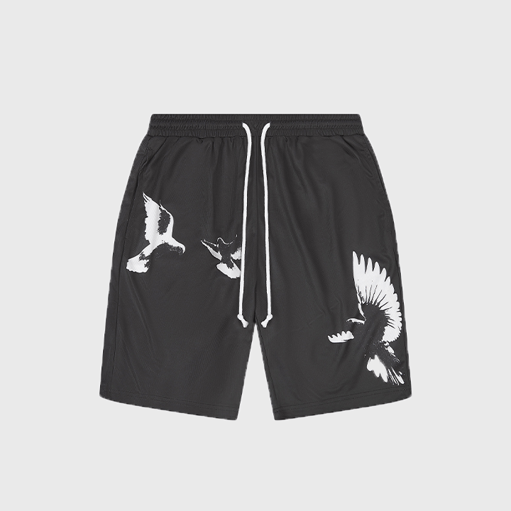 Dove Mesh Black Shorts
