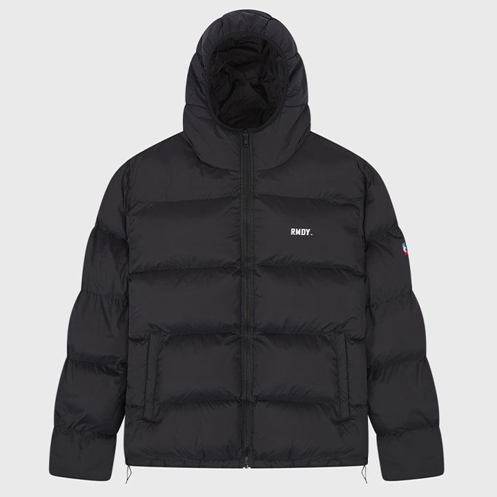Black Hooded Puffer Jacket