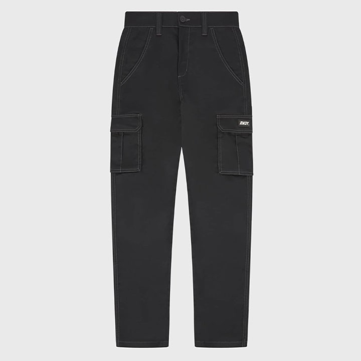 <transcy>Schwarze, taillierte V3 Cargohose</transcy>