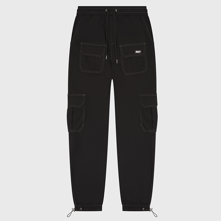 Black Contrast Stitch V3 Cargo Bottoms