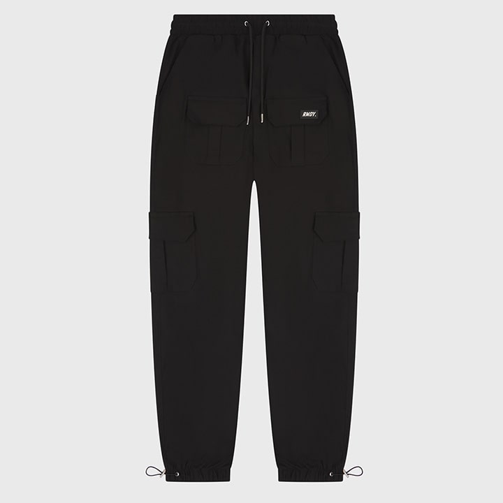 <transcy>Schwarze, taillierte V3 Cargohose</transcy>