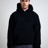 Zwarte tonale Sherpa hoodie