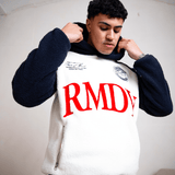 Zwarte tonale Sherpa hoodie