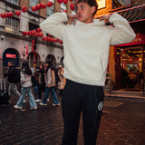 Zwarte tonale Sherpa hoodie