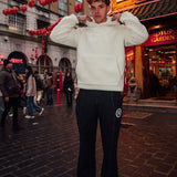 Zwarte tonale Sherpa hoodie