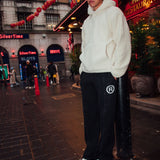 Zwarte tonale Sherpa hoodie