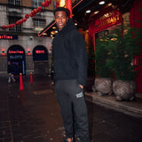 Zwarte tonale Sherpa hoodie