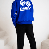 Petrol blauwe dobbelstenen RMDY hoodie
