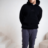 Zwarte tonale Sherpa hoodie