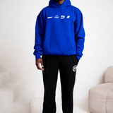 Petrol blauwe dobbelstenen RMDY hoodie