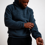 Zwarte tonale Sherpa hoodie