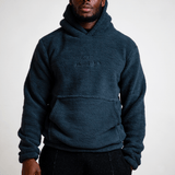 Zwarte tonale Sherpa hoodie