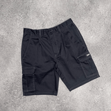 <transcy>Graue Nylon Tech Cargo-Shorts</transcy>