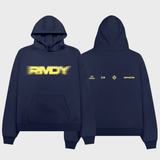 Midnight Navy Blurred RMDY. Graphic Hoodie