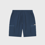 <transcy>Schwarze Tech Cargo-Shorts aus Nylon</transcy>
