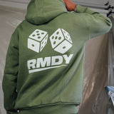 Kaki dobbelstenen RMDY hoodie