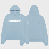 Pastel Blue Blurred RMDY. Graphic Hoodie