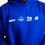 Petrol blauwe dobbelstenen RMDY hoodie