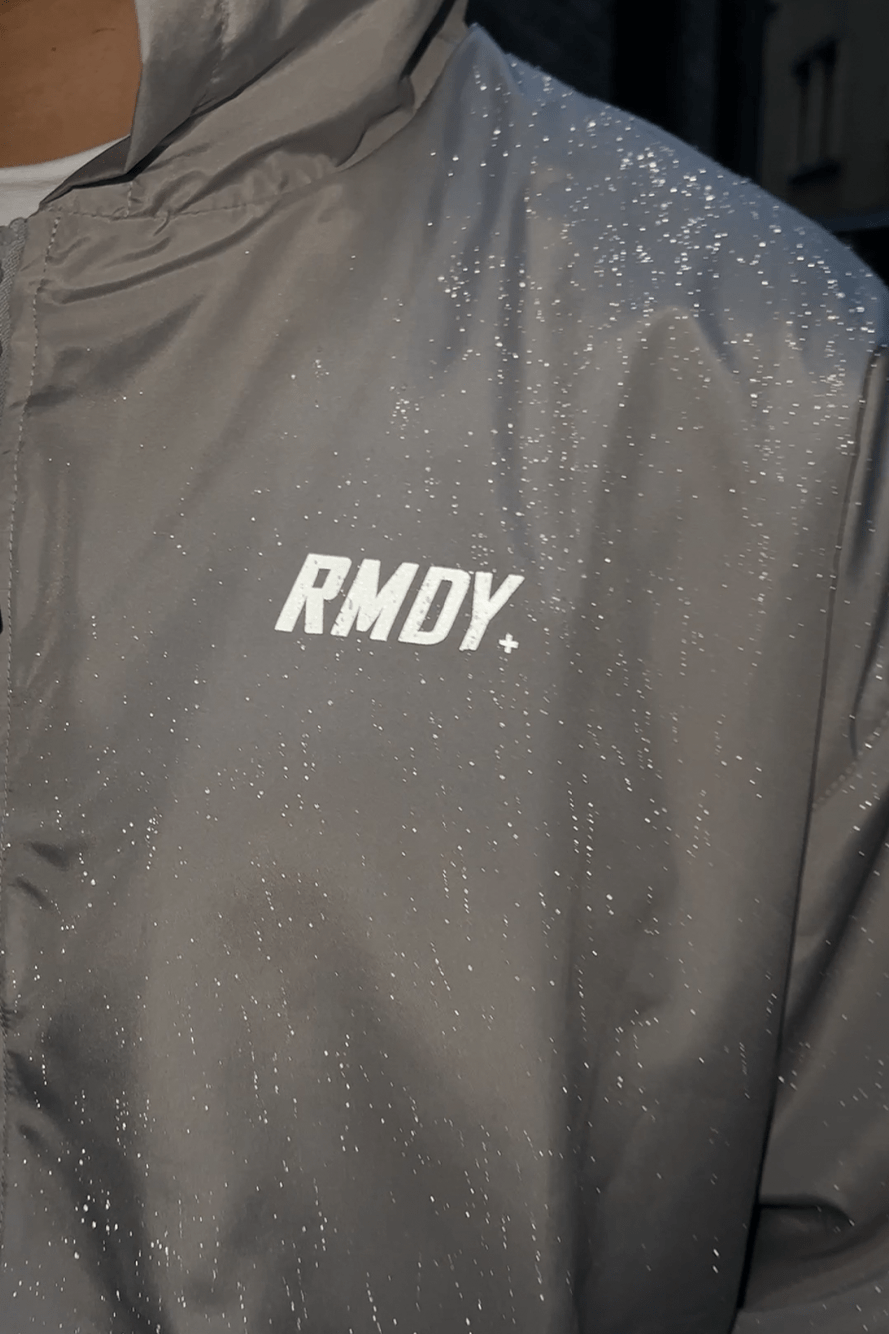 Grey RMDY. Windbreaker Jacket