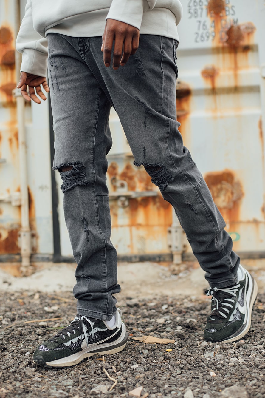 Black Washed Slim Fit Jeans