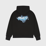 "In The Smoke" Black Graphic Hoodie